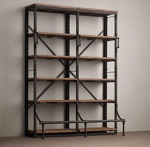 Стеллаж Vintage Iron Stella Double Стеллаж Vintage Iron Stella Double в Челябинске | Loft Concept