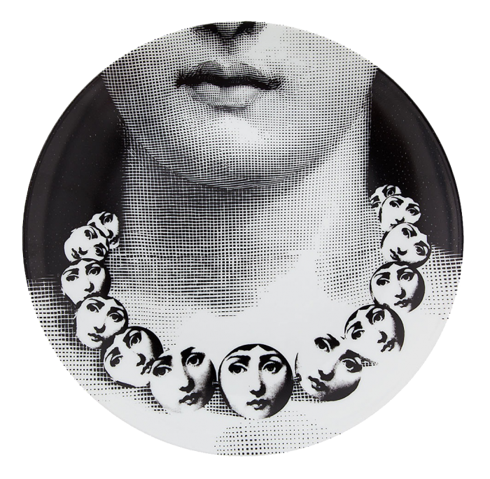 Декоративная тарелка Fornasetti 107 Черный Декоративная тарелка Fornasetti 107 Черный в Челябинске | Loft Concept