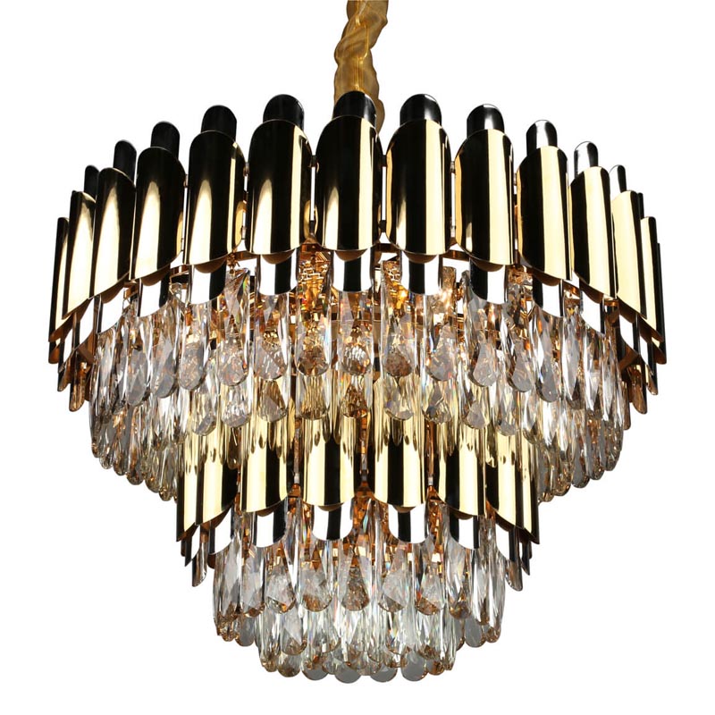Люстра Gibrien Crystal Chandelier Прозрачный (Transparent) Золотой Люстра Gibrien Crystal Chandelier Прозрачный (Transparent) Золотой в Челябинске | Loft Concept