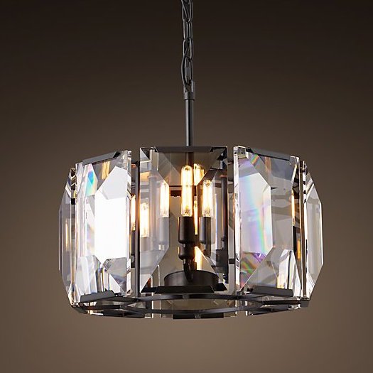 Люстра RH Harlow Crystal Round Chandelier 4 Черный Люстра RH Harlow Crystal Round Chandelier 4 Черный в Челябинске | Loft Concept