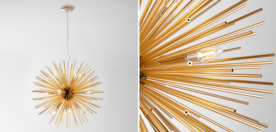 Huge Sputnik Chandelier Gold and Black Huge Sputnik Chandelier Gold and Black - Loft-Concept в Челябинске
