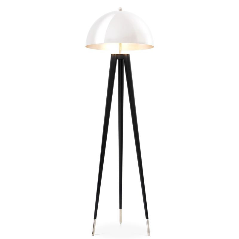 Торшер Eichholtz Floor Lamp Coyote Nickel Никель Черный Торшер Eichholtz Floor Lamp Coyote Nickel Никель Черный в Челябинске | Loft Concept