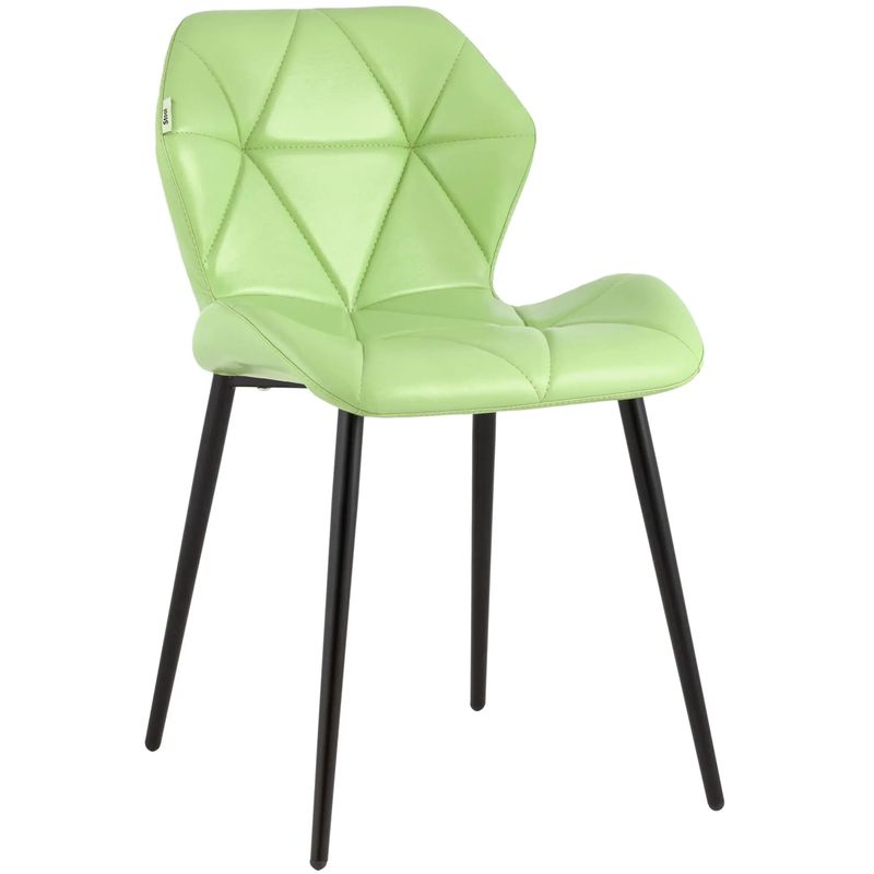 Стул Jeroen II Chair Экокожа Зеленый Лайм Лайм Черный в Челябинске | Loft Concept 