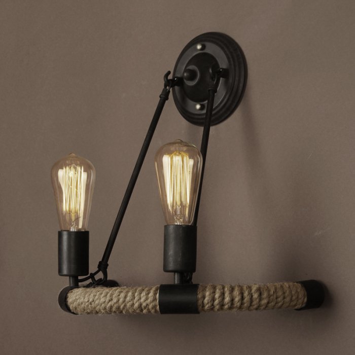 Бра Arco Loft Rope Light Черный Бра Arco Loft Rope Light Черный в Челябинске | Loft Concept