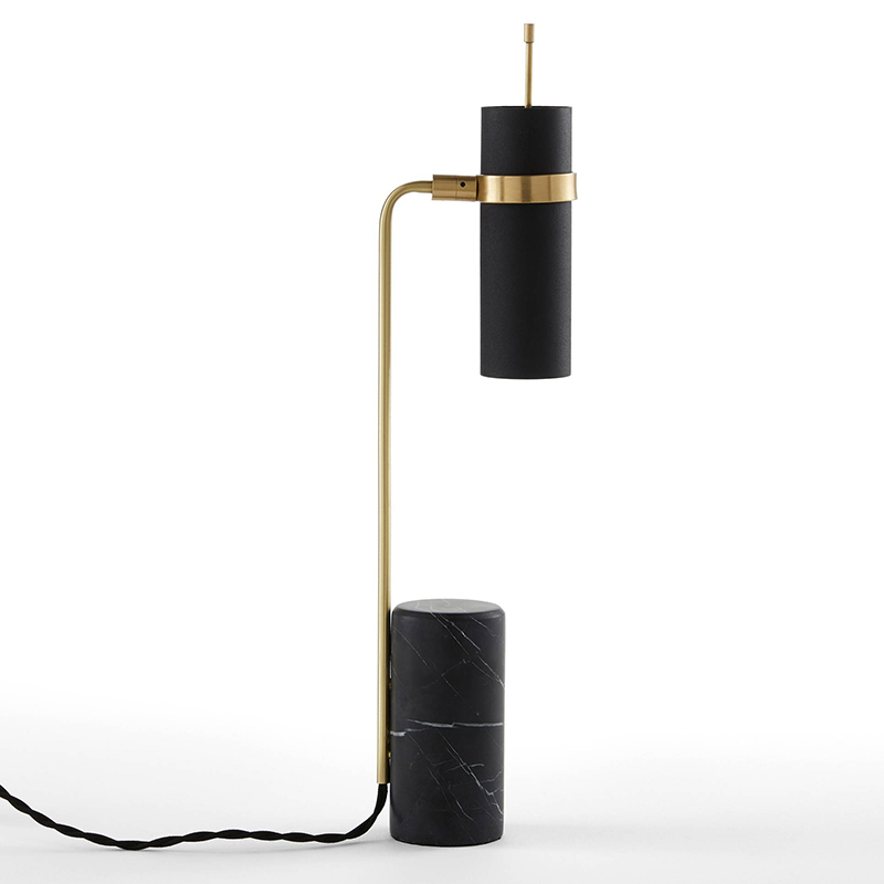 Настольная лампа Detlef Table lamp black marble Черный Мрамор Nero Латунь Настольная лампа Detlef Table lamp black marble Черный Мрамор Nero Латунь в Челябинске | Loft Concept
