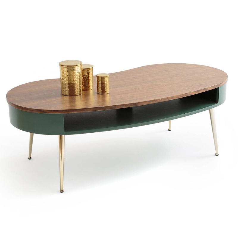 Кофейный стол Torborg Coffee Table Орех Изумрудный Золотой Кофейный стол Torborg Coffee Table Орех Изумрудный Золотой в Челябинске | Loft Concept