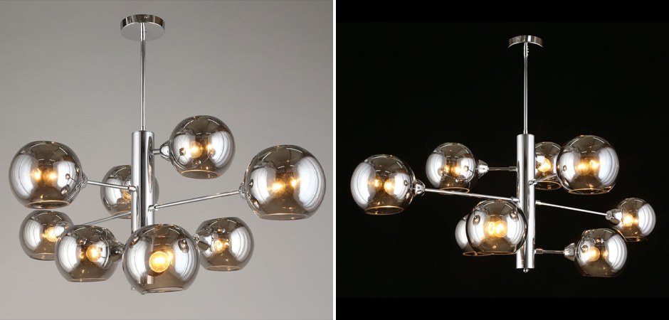 Люстра Staggered Glass Хром - фото №1