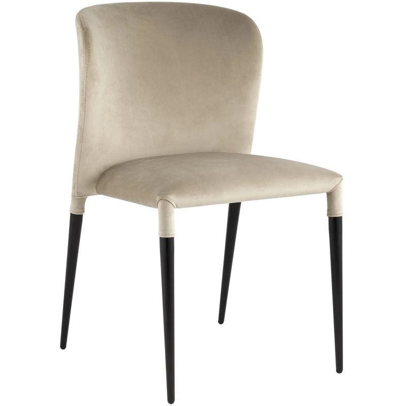 Стул Lori Chair Бежевый Велюр Бежевый Черный в Челябинске | Loft Concept 