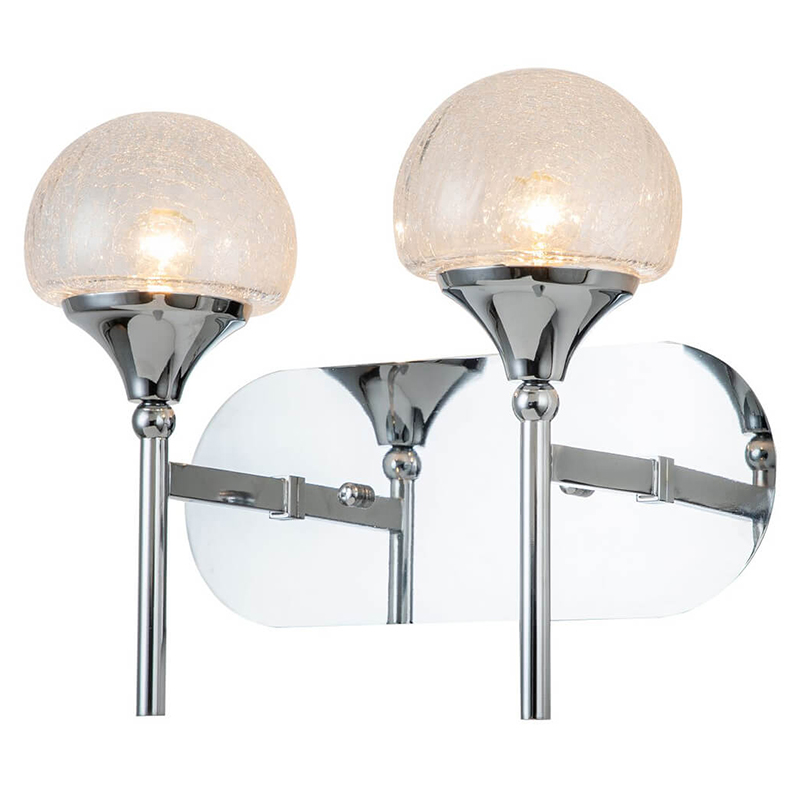Бра Lluis two Wall Lamp Хром Прозрачный Бра Lluis two Wall Lamp Хром Прозрачный в Челябинске | Loft Concept