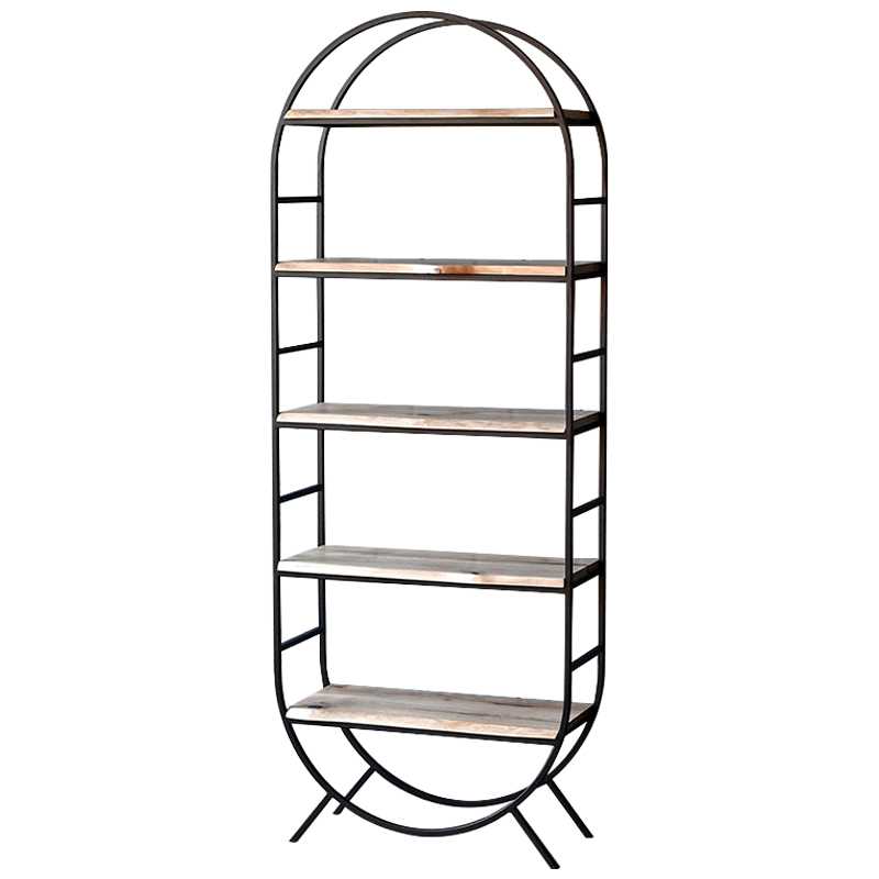Стеллаж Lain Industrial Metal Rust Rack Черный Древесина Стеллаж Lain Industrial Metal Rust Rack Черный Древесина в Челябинске | Loft Concept
