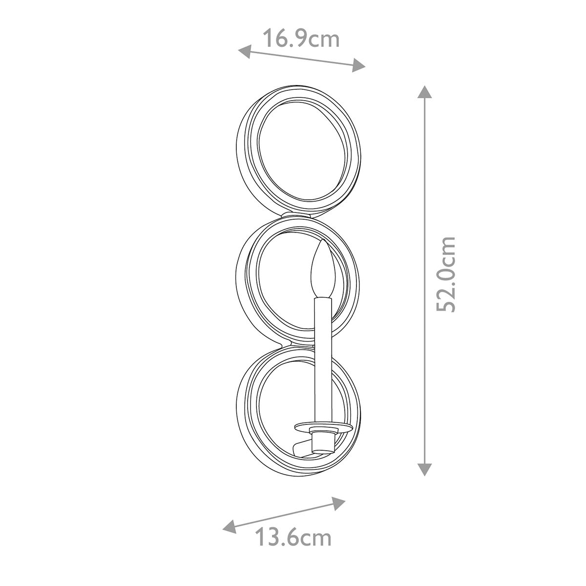Бра в виде трех круглых зеркал Kichler в Челябинске