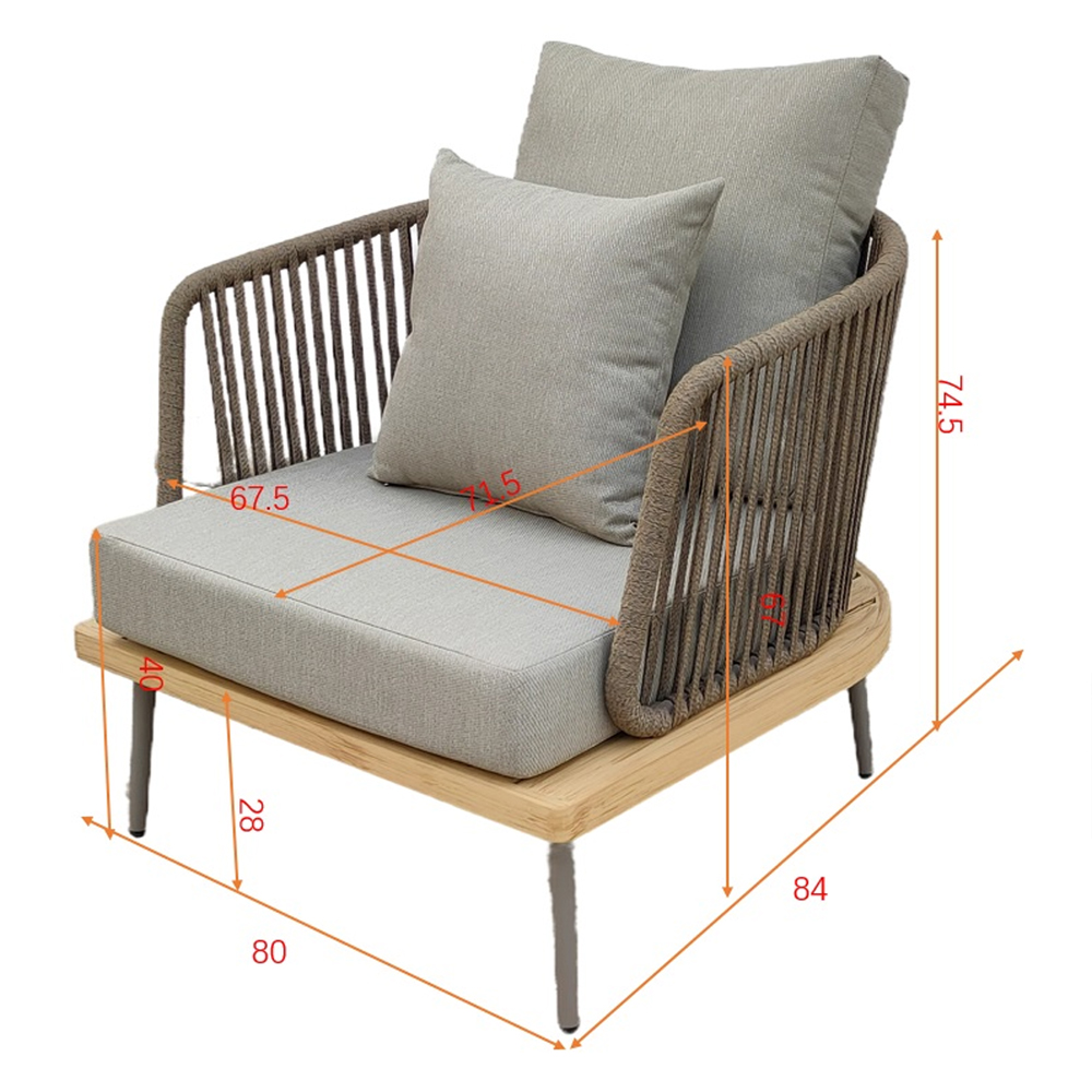 Кресло уличное серое Street Comfort Кресло уличное серое Street Comfort в Челябинске