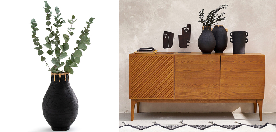 Ваза Ceramic Vase & Rattan D20 Ваза Ceramic Vase & Rattan D20 - Loft-Concept в Челябинске