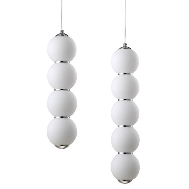 Светильник PEARLS Suspension Pendant Lamp A-B Белый Хром Светильник PEARLS Suspension Pendant Lamp A-B Белый Хром в Челябинске | Loft Concept