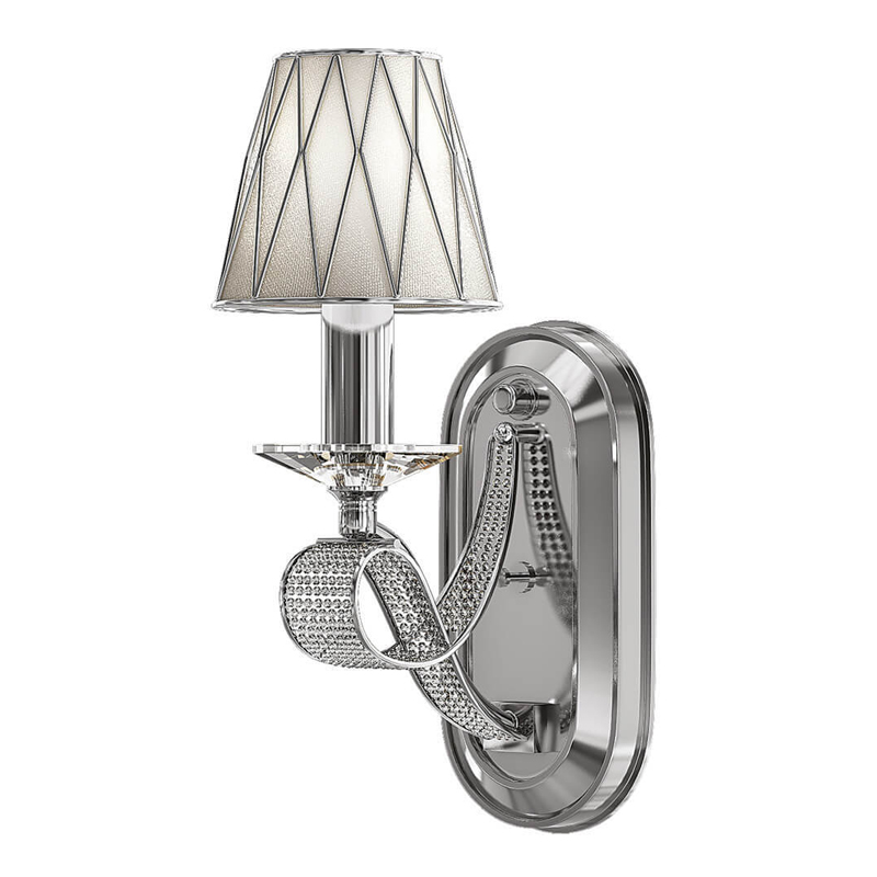 Бра Franseza Sconce chrome Хром Белый Бра Franseza Sconce chrome Хром Белый в Челябинске | Loft Concept