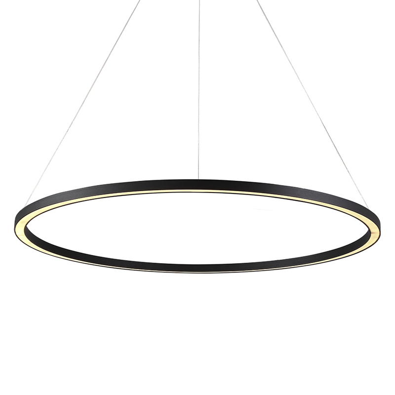 Люстра подвесная светодиодная кольцевая Ring Horizontal Черный Белый Золотой Люстра подвесная светодиодная кольцевая Ring Horizontal Черный Белый Золотой в Челябинске | Loft Concept