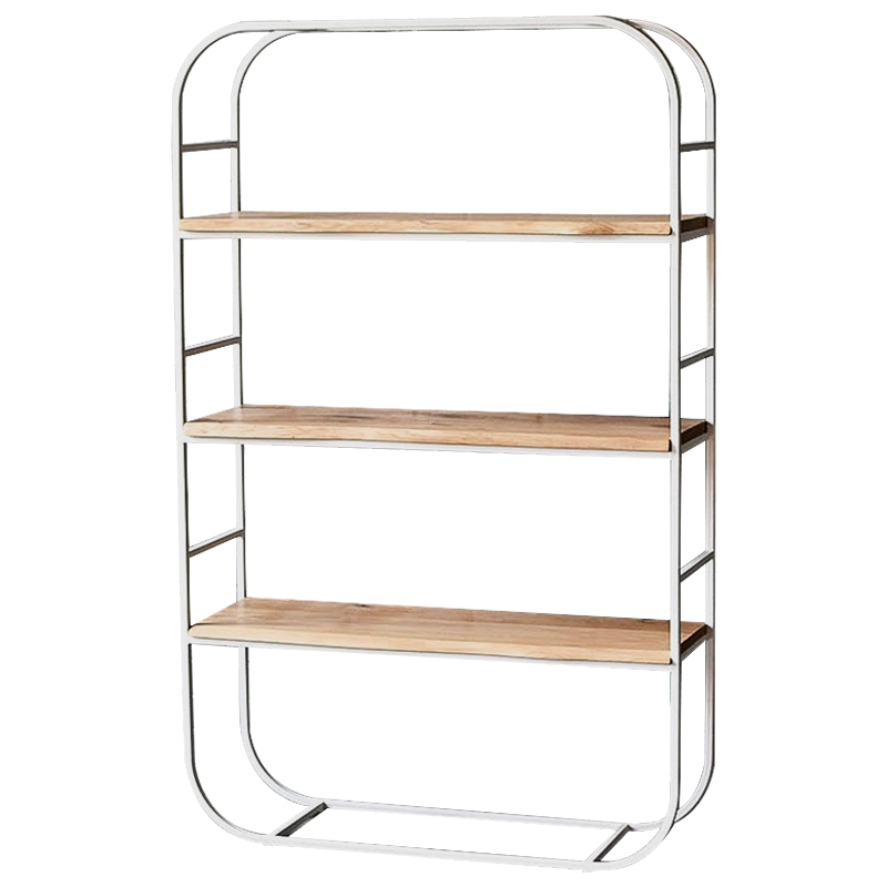 Стеллаж Fulton Industrial Metal Rust Rack Древесина Белый Стеллаж Fulton Industrial Metal Rust Rack Древесина Белый в Челябинске | Loft Concept