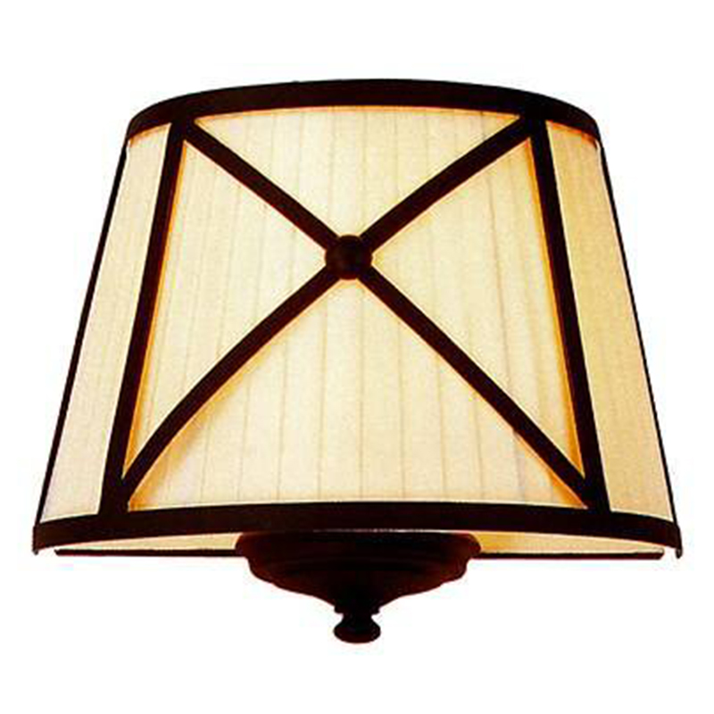 Бра Provence Lampshade Light Brown Wall Lamp Коричневый Бежевый Бра Provence Lampshade Light Brown Wall Lamp Коричневый Бежевый в Челябинске | Loft Concept