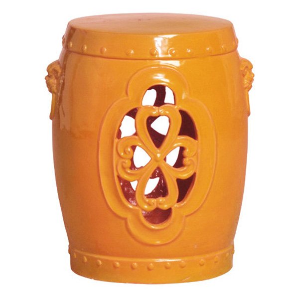 Керамический табурет Clover Garden Stool - Orange Оранжевый Керамический табурет Clover Garden Stool - Orange Оранжевый в Челябинске | Loft Concept