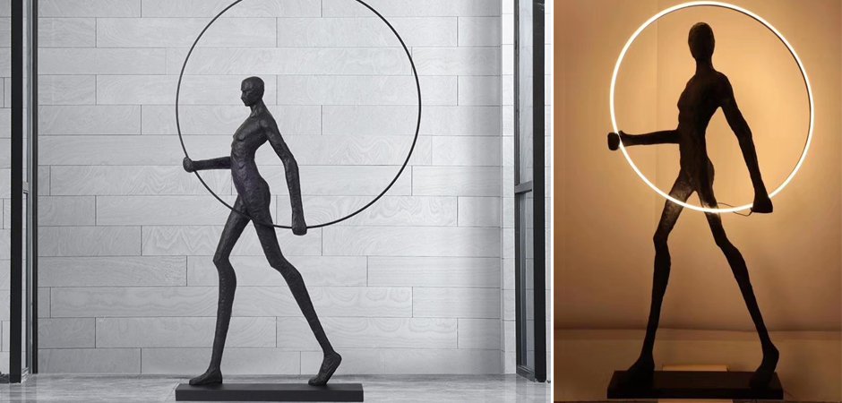 Торшер Man carries light circle Торшер Man carries light circle - Loft-Concept в Челябинске