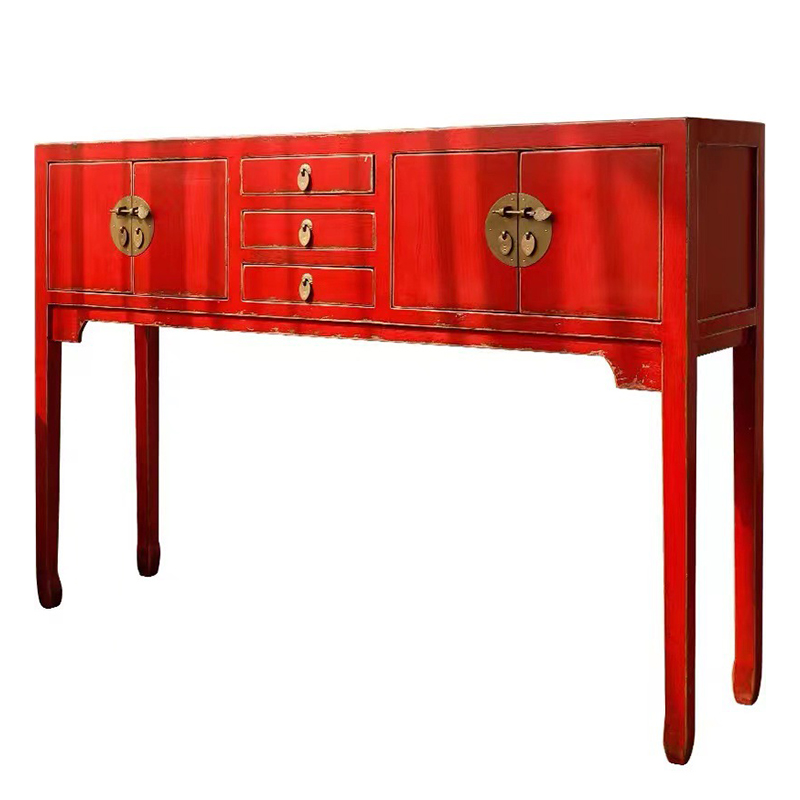 Красная Консоль в Китайском Стиле Red Console Chinese Красный Красная Консоль в Китайском Стиле Red Console Chinese Красный в Челябинске | Loft Concept