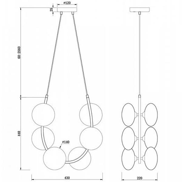Люстра Marcan 6 Ball Chandelier Black Люстра Marcan 6 Ball Chandelier Black в Челябинске