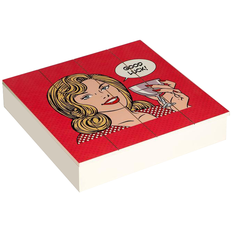 Шкатулка Pop Art Girl red Красный Белый Шкатулка Pop Art Girl red Красный Белый в Челябинске | Loft Concept