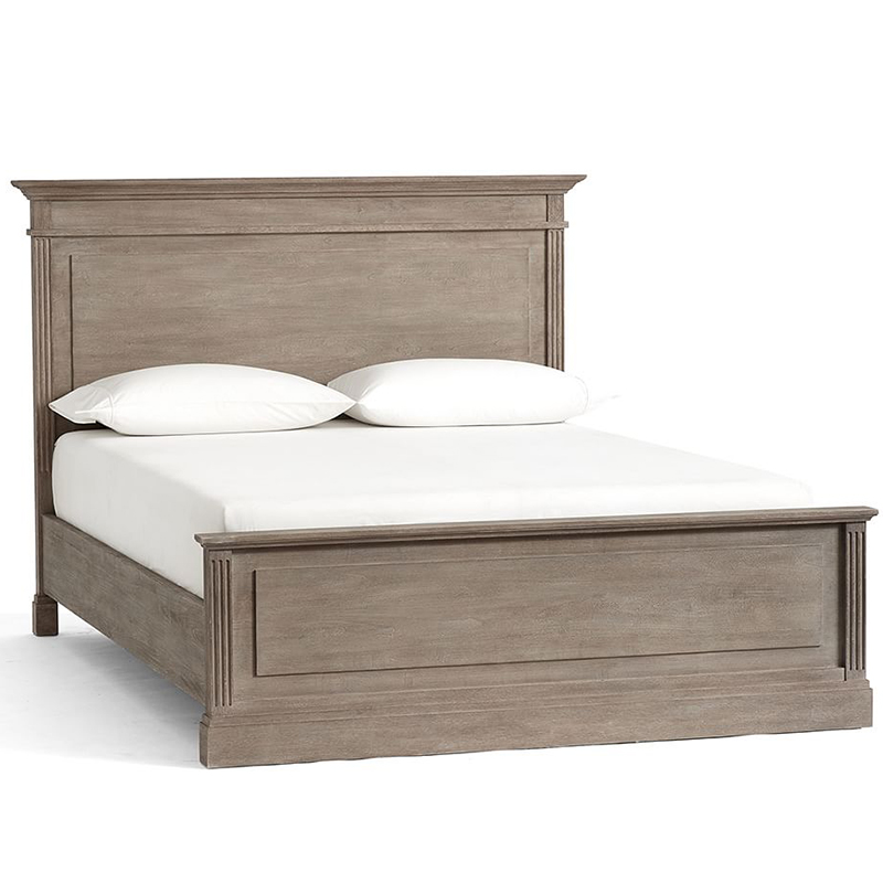 Кровать Benjamin Bed Белый Бежево-серый Кровать Benjamin Bed Белый Бежево-серый в Челябинске | Loft Concept