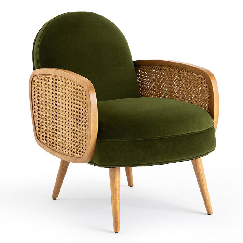 Кресло Morten Wicker Green Armchair Зеленый в Челябинске | Loft Concept 