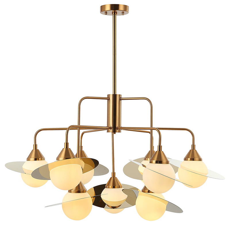 Люстра Phainon Gold Chandelier 9 Золотой Белый Люстра Phainon Gold Chandelier 9 Золотой Белый в Челябинске | Loft Concept