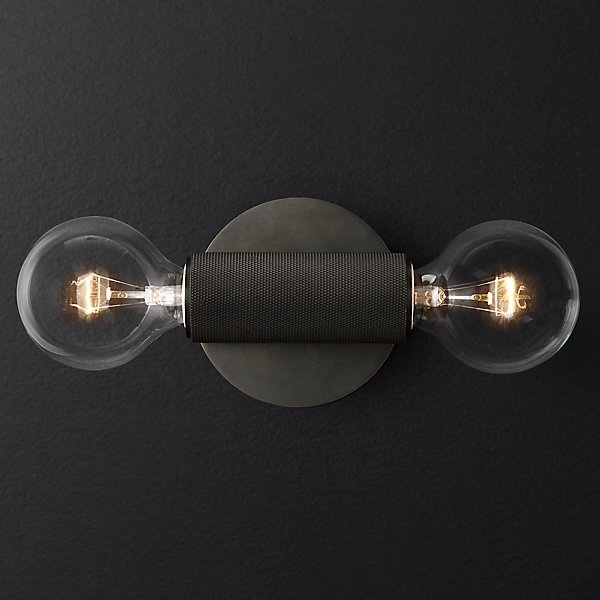 Бра RH Utilitaire Inline Sconce Black Темная бронза Бра RH Utilitaire Inline Sconce Black Темная бронза в Челябинске | Loft Concept