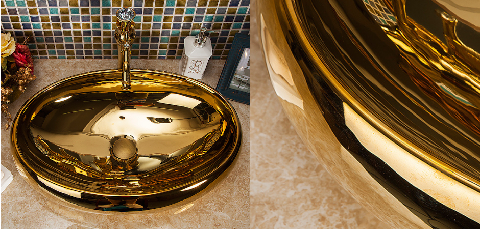 Раковина Золото golden drop - фото №1