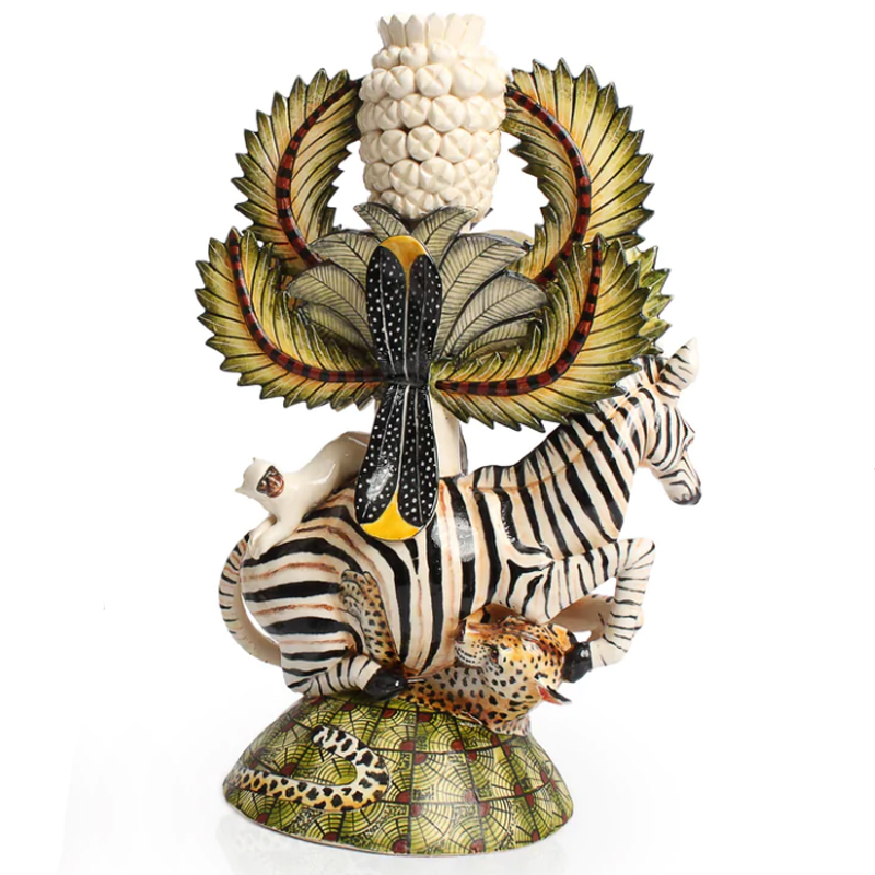 Подсвечник Зебры Zebra and Leopard Candle Holders Зеленый Подсвечник Зебры Zebra and Leopard Candle Holders Зеленый в Челябинске | Loft Concept