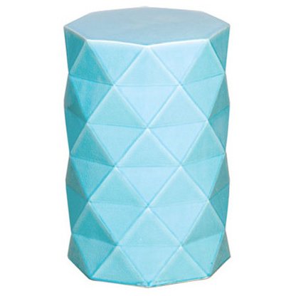 Керамический табурет Octagon Geometric Blue Голубой Керамический табурет Octagon Geometric Blue Голубой в Челябинске | Loft Concept