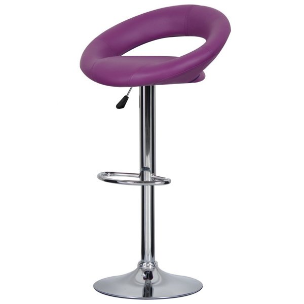 Барный стул Ring Purple Хром Фиолетовый Барный стул Ring Purple Хром Фиолетовый в Челябинске | Loft Concept