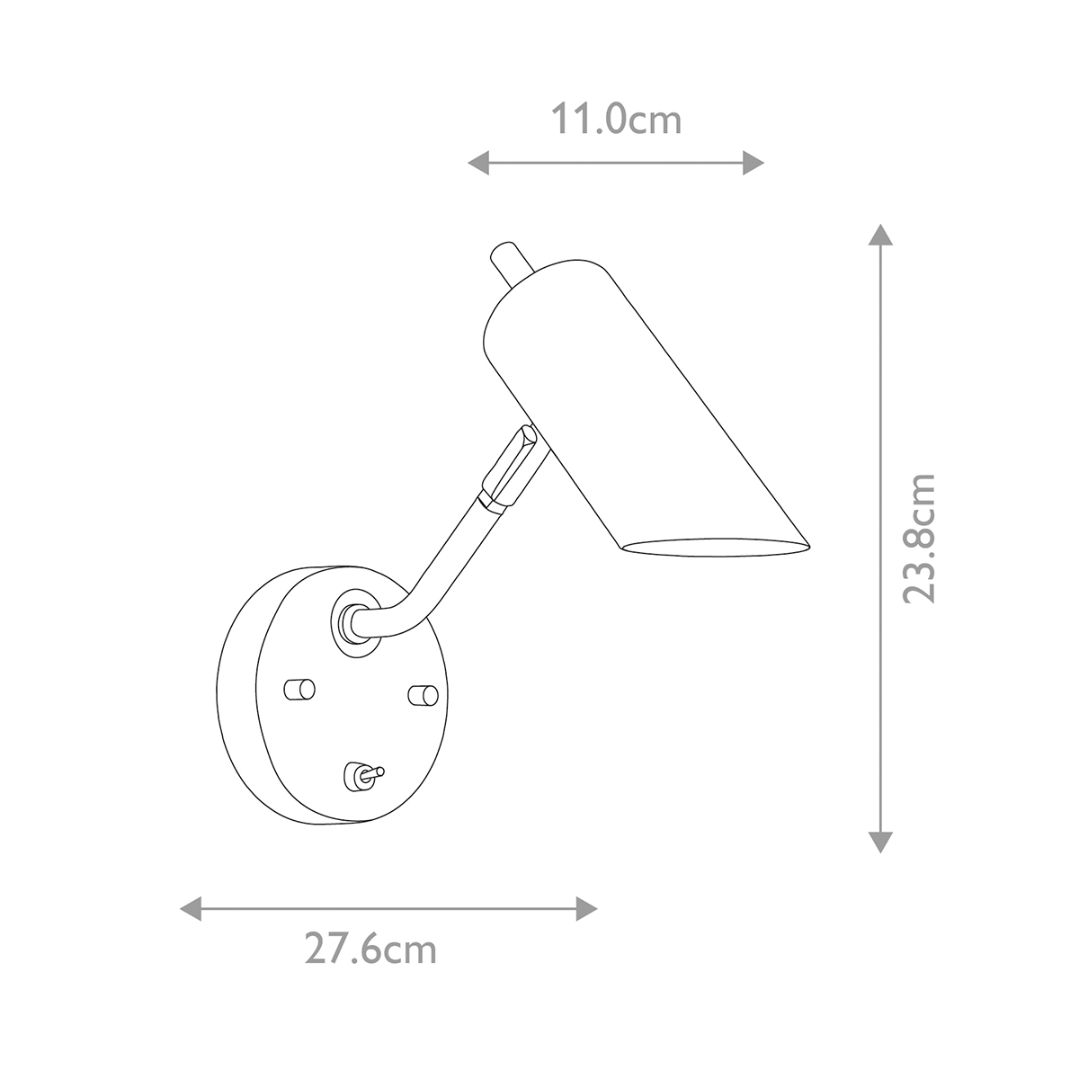 Бра с цилиндрическим плафоном и круглым основанием с выключателем Elstead Lighting в Челябинске