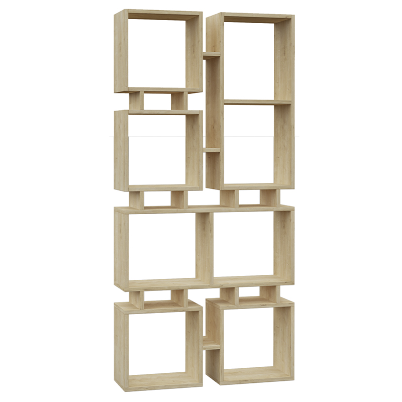 Стеллаж прямой цвета древесины с 8-ю открытыми полками RAIL BOOKCASE NO.1 OAK Древесина Стеллаж прямой цвета древесины с 8-ю открытыми полками RAIL BOOKCASE NO.1 OAK Древесина в Челябинске | Loft Concept