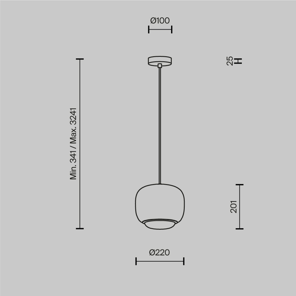 Подвесной светильник Brio Черный 3000К 12Вт в Челябинске