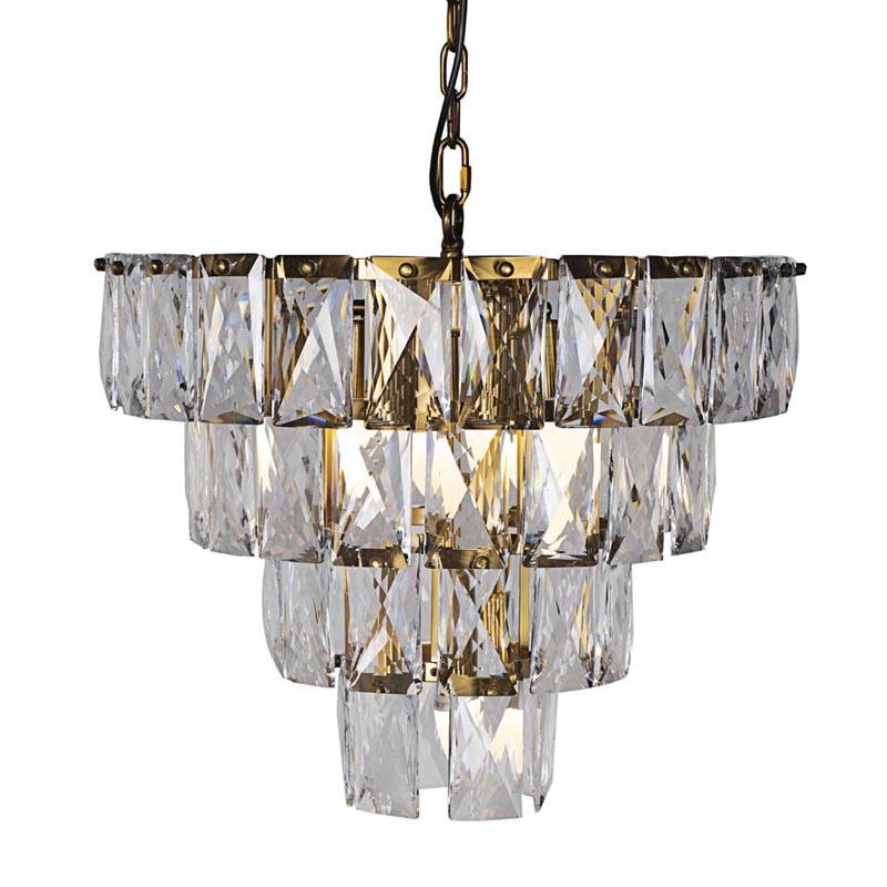 Люстра Tiers Crystal Light Chandelier brass 7 Латунь Люстра Tiers Crystal Light Chandelier brass 7 Латунь в Челябинске | Loft Concept