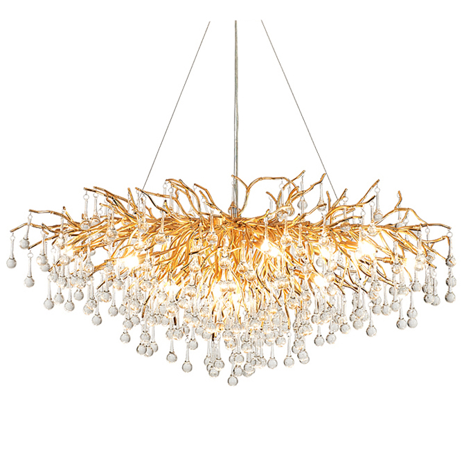 Люстра Droplet Chandelier circle Золотой Прозрачное Стекло Шампань Люстра Droplet Chandelier circle Золотой Прозрачное Стекло Шампань в Челябинске | Loft Concept