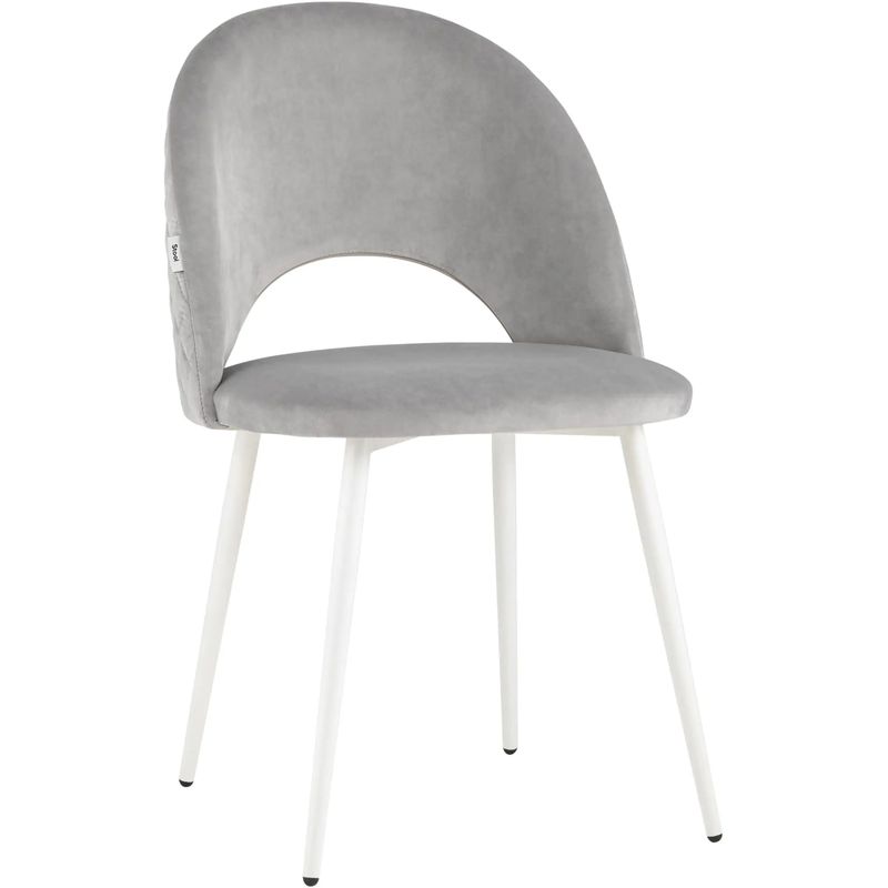 Стул CLIFF Chair Светло-Серый Велюр Светло-серый Белый Стул CLIFF Chair Светло-Серый Велюр Светло-серый Белый в Челябинске | Loft Concept