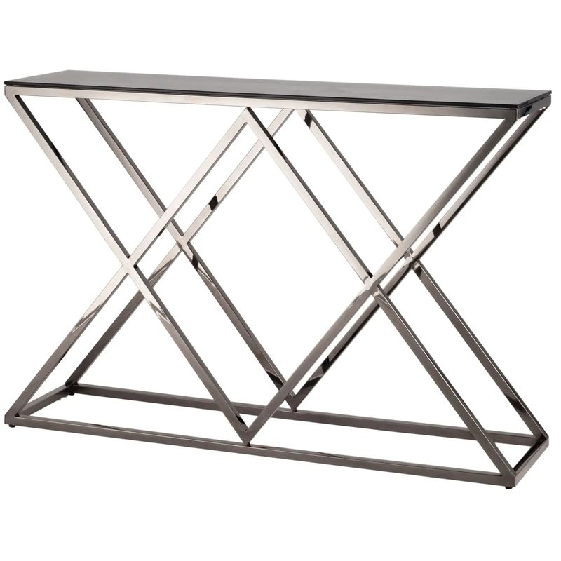 Консоль Geometry Rhombus Dark Chrome Темный хром Стекло Смок Консоль Geometry Rhombus Dark Chrome Темный хром Стекло Смок в Челябинске | Loft Concept