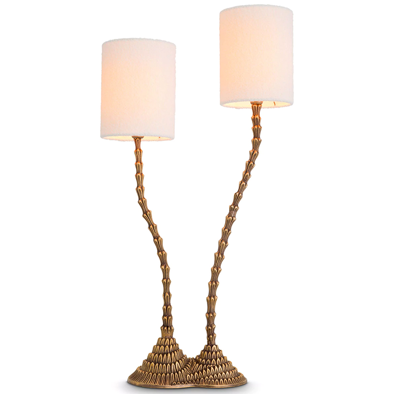 Настольная лампа Eichholtz Table Lamp Forenza Латунь Белый Настольная лампа Eichholtz Table Lamp Forenza Латунь Белый в Челябинске | Loft Concept