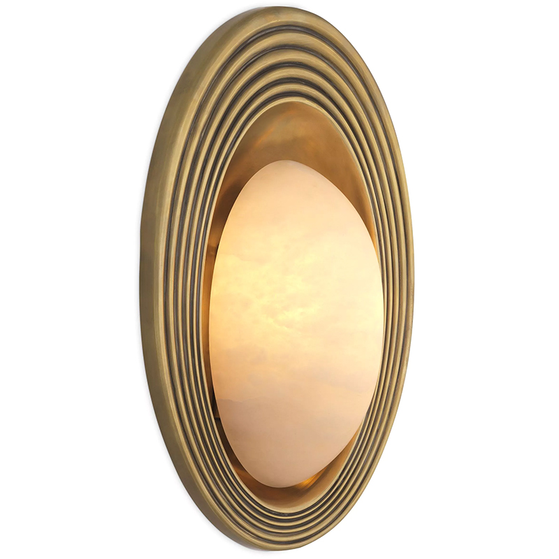 Бра Eichholtz Wall Lamp Savono Латунь Античная полированная Белый Бра Eichholtz Wall Lamp Savono Латунь Античная полированная Белый в Челябинске | Loft Concept