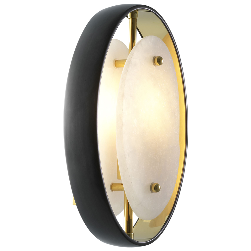 Бра Eichholtz Wall Lamp Trissoni Глянцевое золото Прозрачный Белый Бра Eichholtz Wall Lamp Trissoni Глянцевое золото Прозрачный Белый в Челябинске | Loft Concept