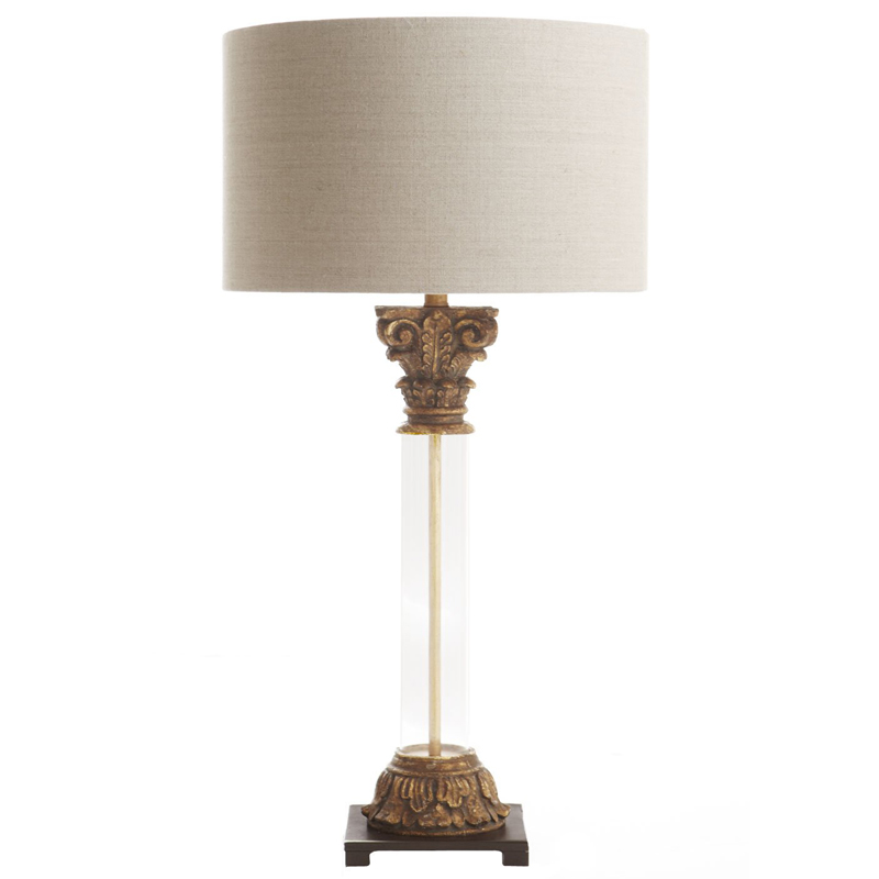 Настольная лампа Odette Provence Table lamp Белый Коричневый винтаж Настольная лампа Odette Provence Table lamp Белый Коричневый винтаж в Челябинске | Loft Concept