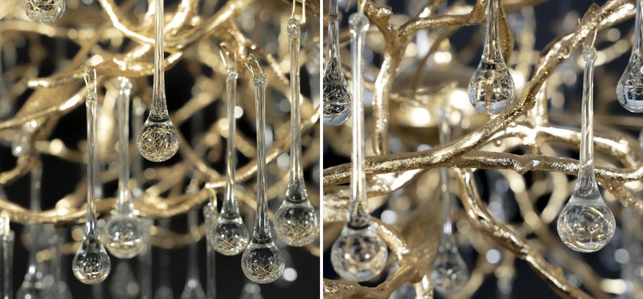 Люстра Crystal Drops bright Gold - фото №4