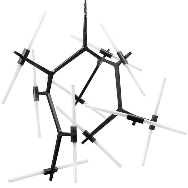 Люстра Агнес Chandelier Black 20 Белый Черный Люстра Агнес Chandelier Black 20 Белый Черный в Челябинске | Loft Concept