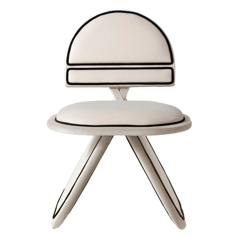 Дизайнерский Стул Chair Armchair Velvet Grey Dovain Studio Design Sergio Prieto Deco Upholstered Белый Дизайнерский Стул Chair Armchair Velvet Grey Dovain Studio Design Sergio Prieto Deco Upholstered Белый в Челябинске | Loft Concept