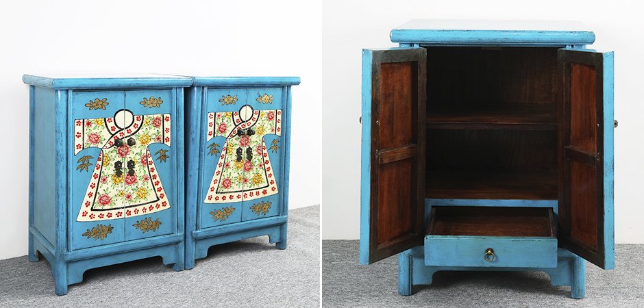 Тумба Chinese Pattern Blue Тумба Chinese Pattern Blue - Loft-Concept в Челябинске